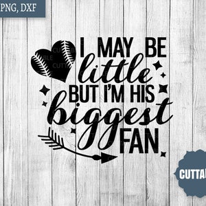 Baseball-Fan cut Datei, unterstützend Geschwister Baseball Ventilator Svg kann, ich wenig aber ich bin sein größter Fan, schneiden Datei, Baseball Svg, kommerzielle Nutzung