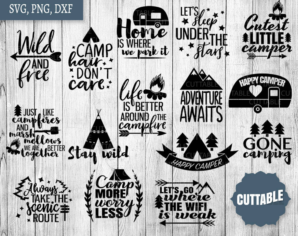 Download Camping SVG Bundle camping quote svg pack cut files 15 ...