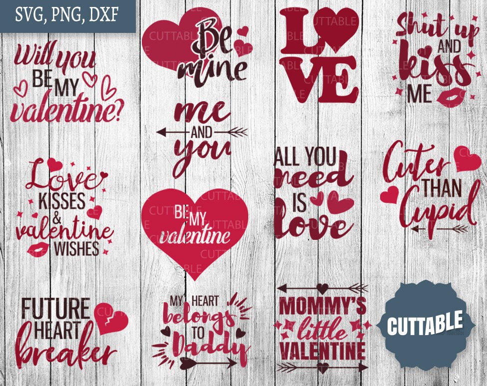 Download Valentine's SVG cut files Bundle love quote svg pack cut ...