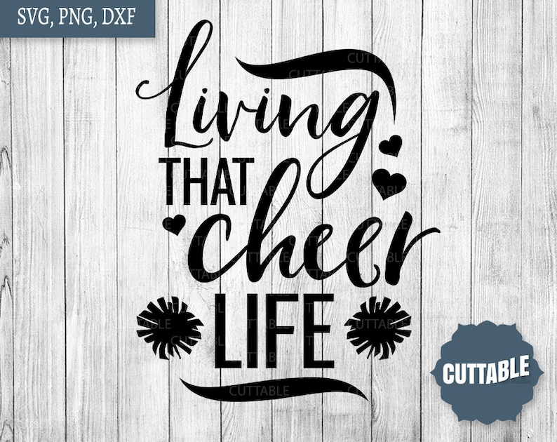 Download Cheerleading Life SVG Cheer Quote Cut file Living that ...