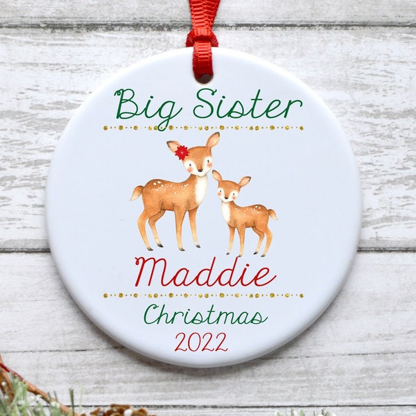 promoted to big sister, sister ornament, sister ornament personalized, big sister gift, personalized sister ornament, personalized ornament