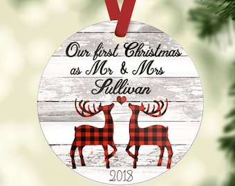 1st christmas ornament, our first Christmas, first Christmas married, mr and mrs first Christmas, mr and mrs ornament, first Christmas
