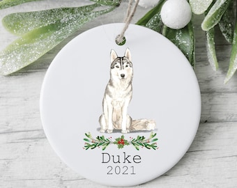 Haustier Ornament, Haustier Ornament, Hund Ornament, Siberian Husky Ornament, Hund Husky Ornament, Haustier-Liebhaber Geschenk, Husky Geschenk
