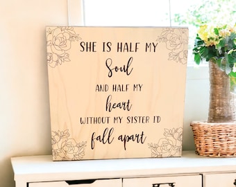Sister gift from sister, sister gift from sister birthday, sister gift box, sister sign, sisterhood gifts, sister room decor, sisterhood