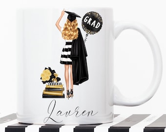 graduation gift personalized, graduation gift for her, graduation gift for best friend, graduation gift for daughter, graduation mug, grad