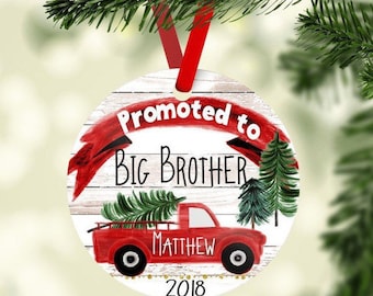 brother christmas ornament, big brother Christmas, Christmas ornament brother, personalized Christmas ornament, personalized big brother