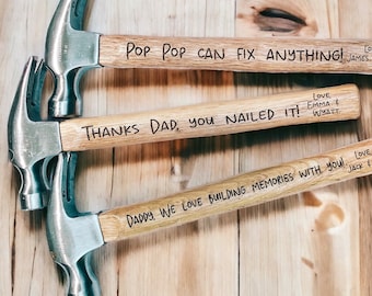 Personalized Laser Engraved Hammer, Father's Day Gift, gift for Dad, gift for grandpa, grandpa gift, housewarming gift