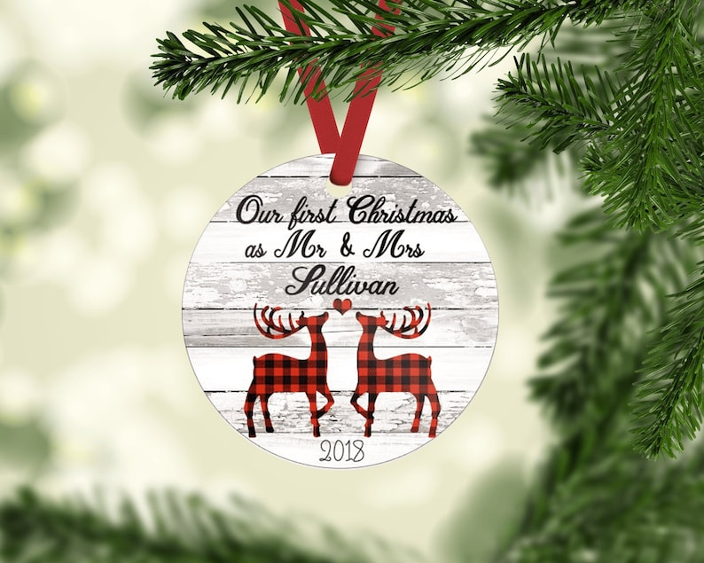 1st christmas mr mrs ornament