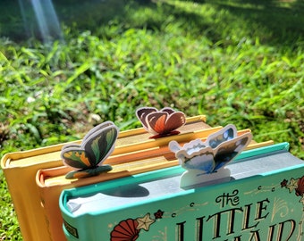 Set of 5 | 3D Winged Butterfly and Flowers Bookmarks | Book Accessory | Paper Bookmark | Christmas Gift or Present