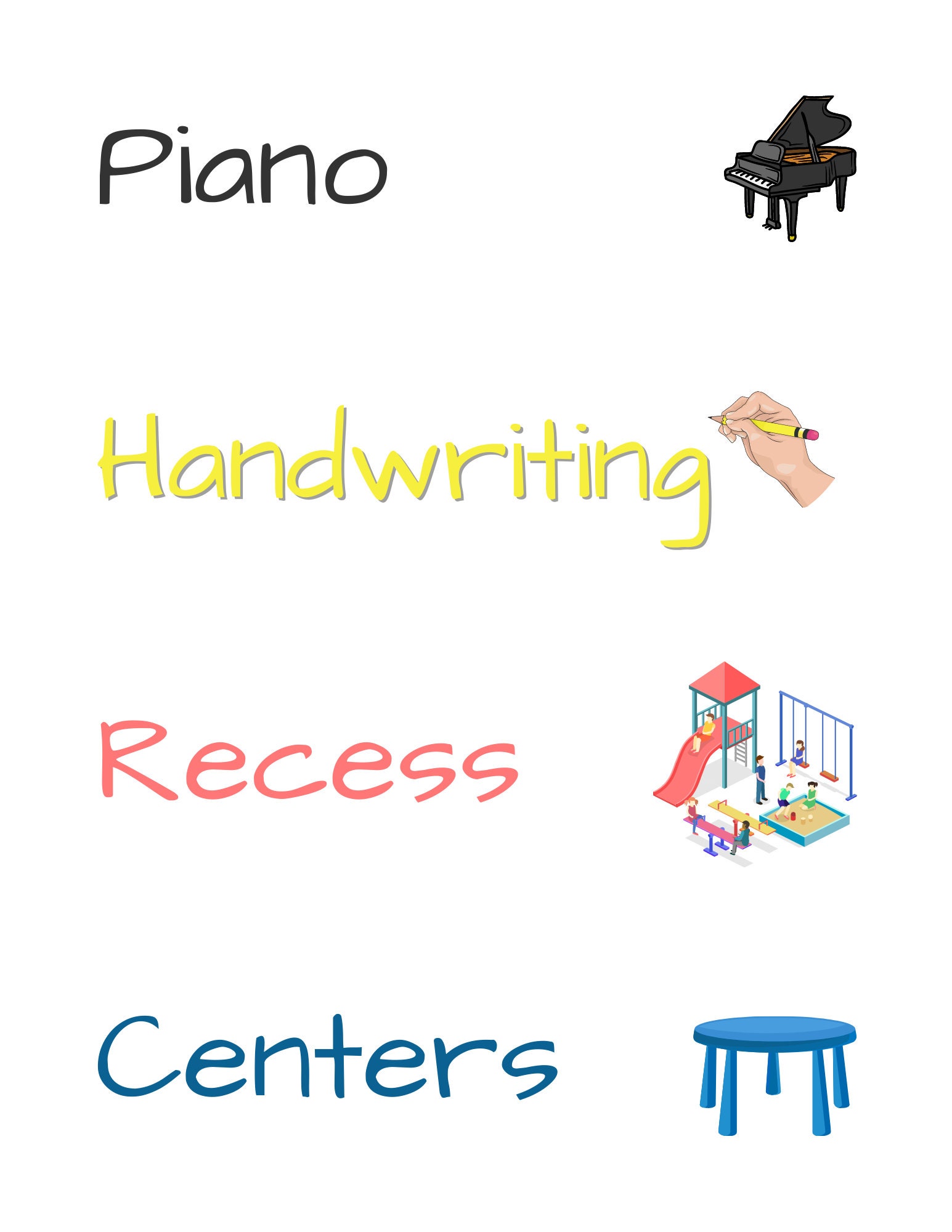 visual-daily-schedule-morning-routine-homeschool-schedule-rhythm-etsy