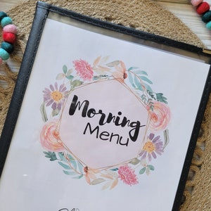 PRINTABLE Floral Morning Time Morning Menu Morning Basket Months Practice Copy Work Verses | Name, Birthday, Phone, Address 2023-2024