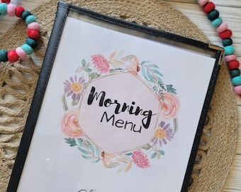 PRINTABLE Floral Morning Time Morning Menu Morning Basket Months Practice Copy Work Verses | Name, Birthday, Phone, Address 2023-2024