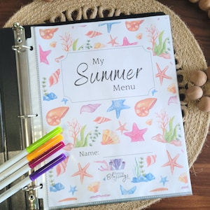 TÉLÉCHARGEMENT IMMÉDIAT Menu saisonnier du matin d'été Calendrier Météo Jours de la semaine Lettres Chiffres Si je me perds