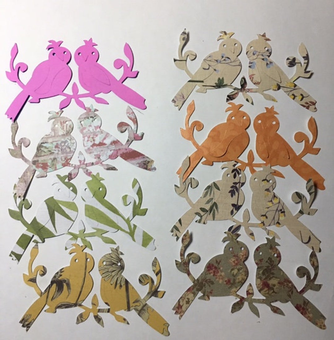 Birds on Branch Die Cuts Bird Die Cuts Love Birds Die Cut Etsy