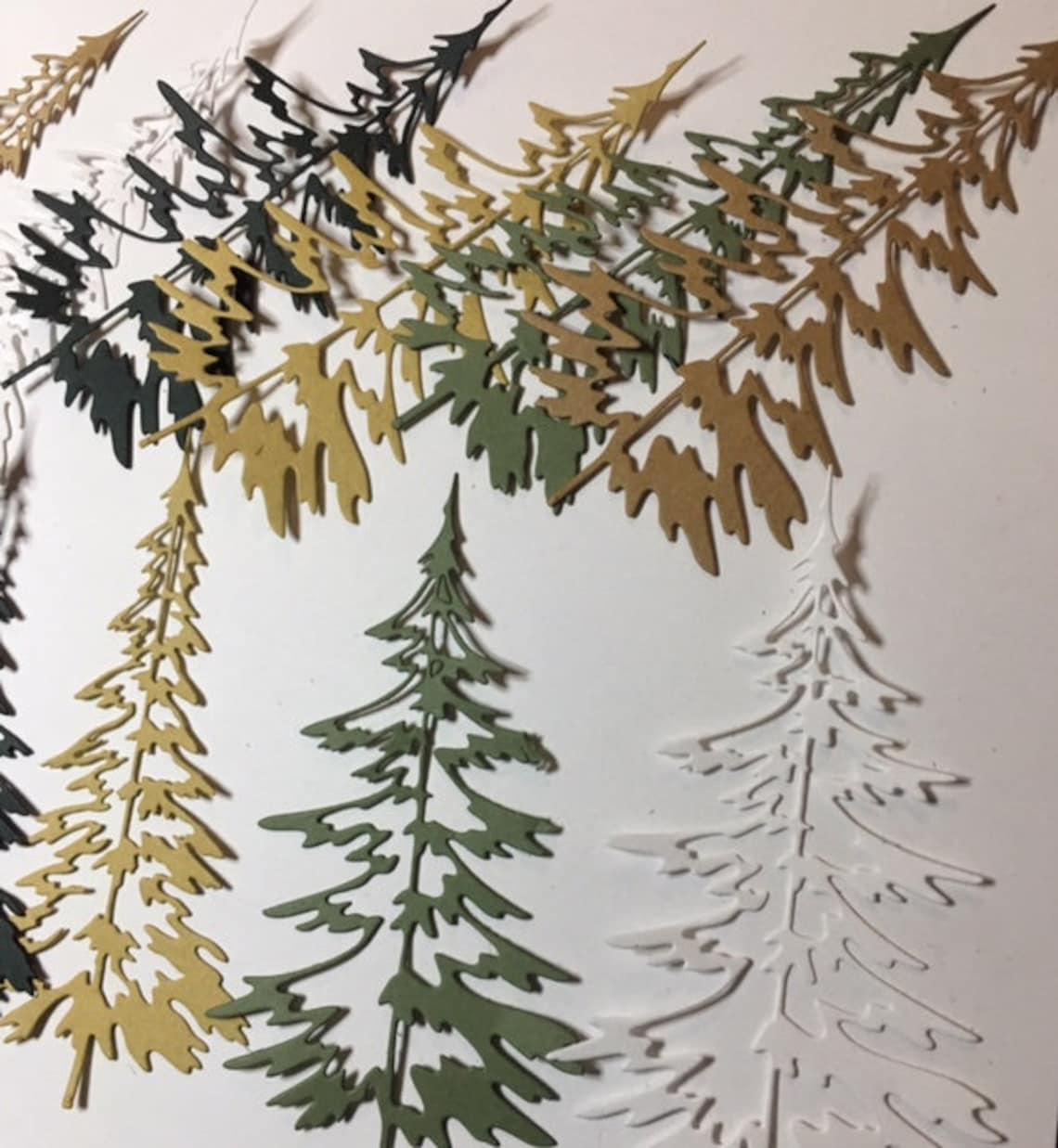 20 Woodland Trees Die Cuts Forest Die Cuts Forest Trees Etsy