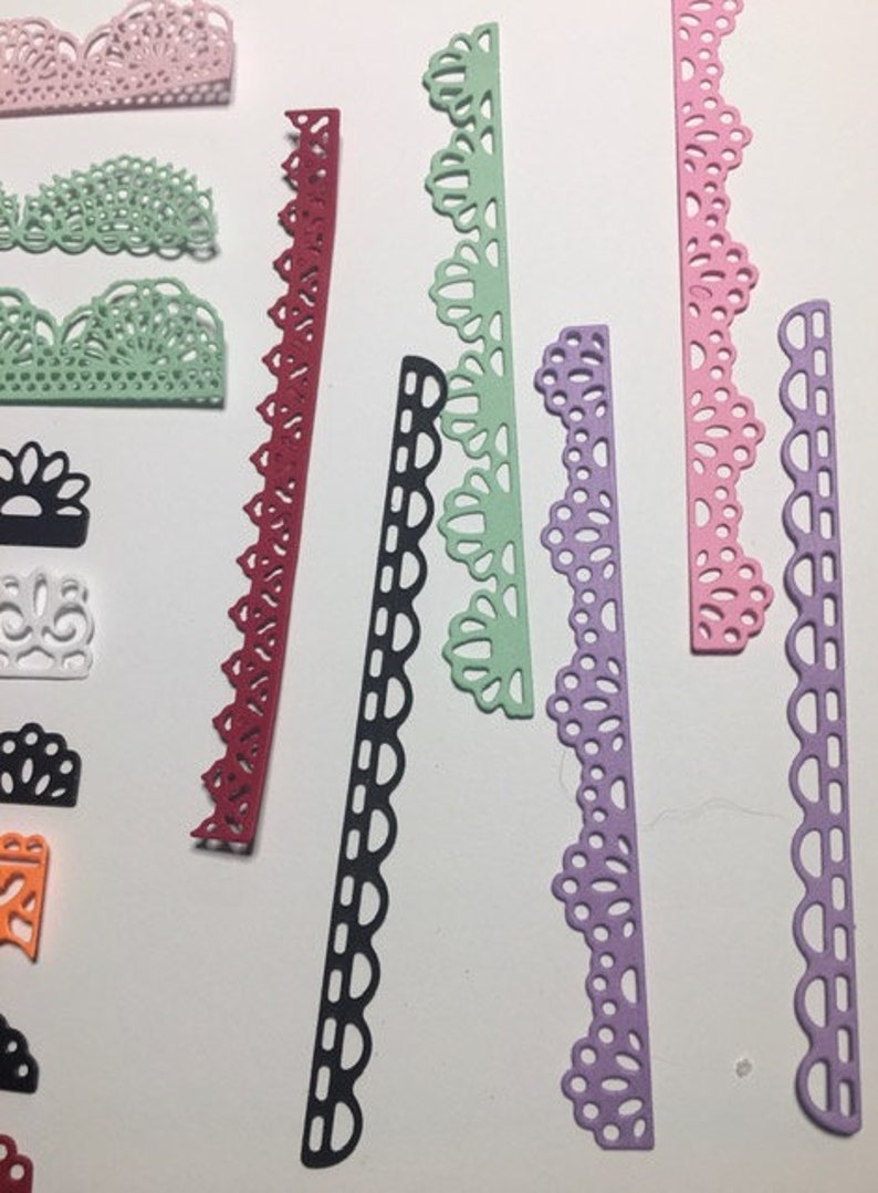 30 Die Cut Lace. Paper Lace Cuts, Die Cut Lace, Lace, Card Lace, Lace Trim, Paper Lace Trim