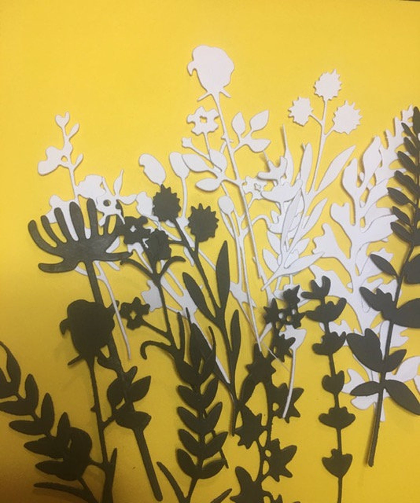 70 Die Cut Flowers Wildflower Die Cutsflowers Wildflower Etsy