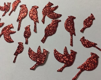 100 cardinal bird die cut, small cardinal bird red bird die cut, Cardinal christmas birds, Cardinal die cut birds, tiny cardinals die cut