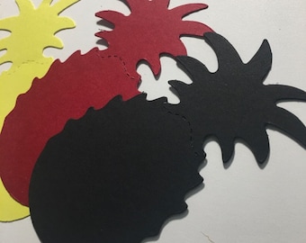 pineapple die cuts, pineapples, tropical die cuts, fruit die cuts, card making die cuts