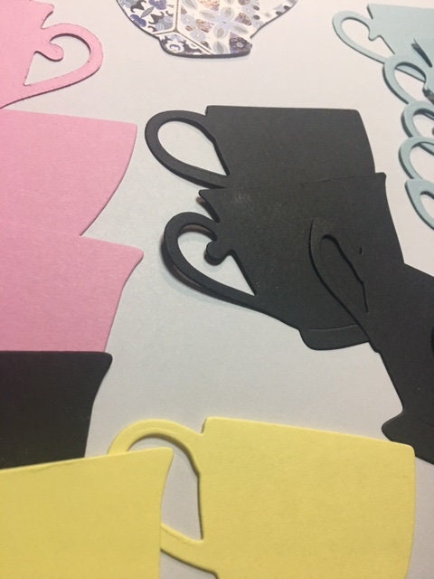 Die Cut Tea Cups, Paper Tea Cups, Tea Cups Teapot, Tea Cup Die Cuts ...