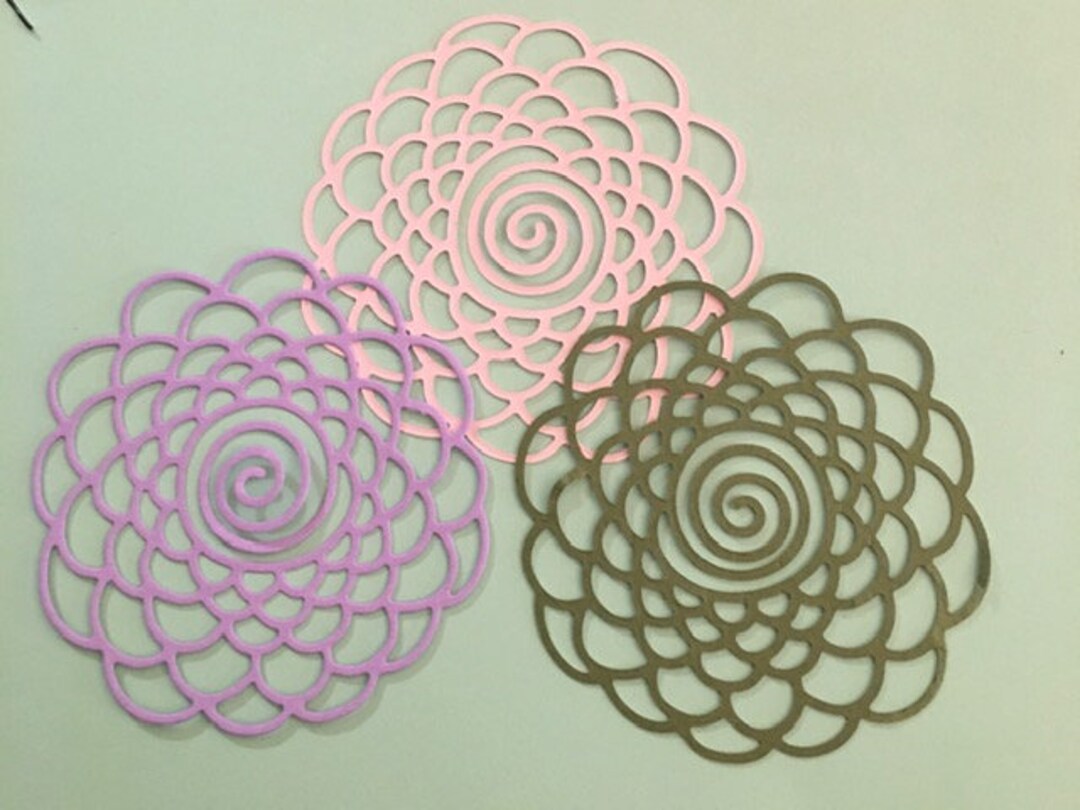 15 Die Cut Doilies, Die Cut Backgrounds, Die Cut Mandella, Circle Die