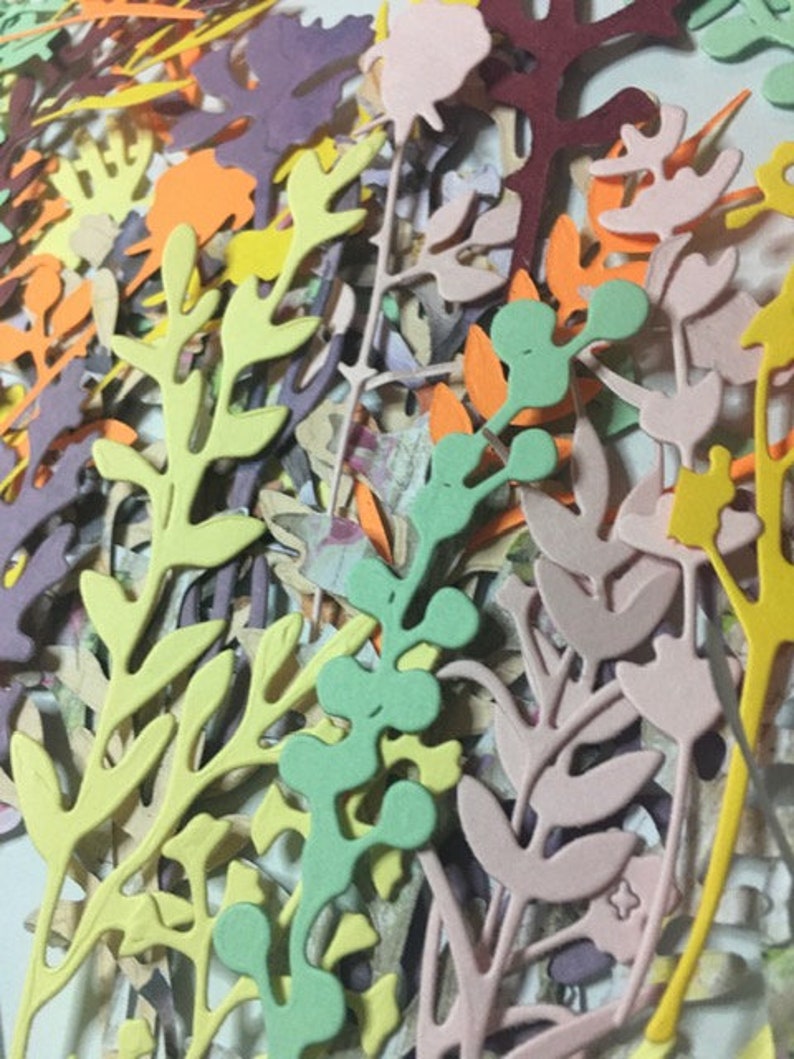 60 Die Cut Flowers Wildflower Die Cutsflowers Wildflower Etsy