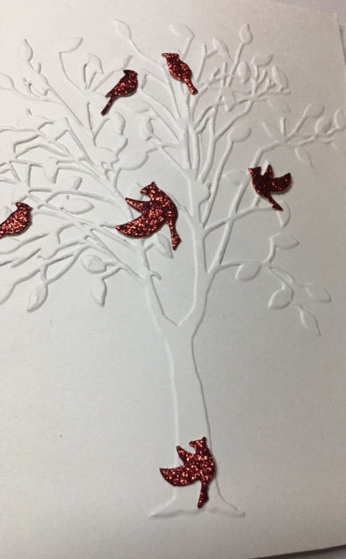 Cardinal Bird Die Cut, Red Bird Die Cut, Christmas Cards, White Cards