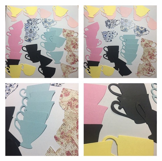 Die Cut Tea Cups Paper Tea Cups Tea Cups Teapot Tea Cup Die - Etsy