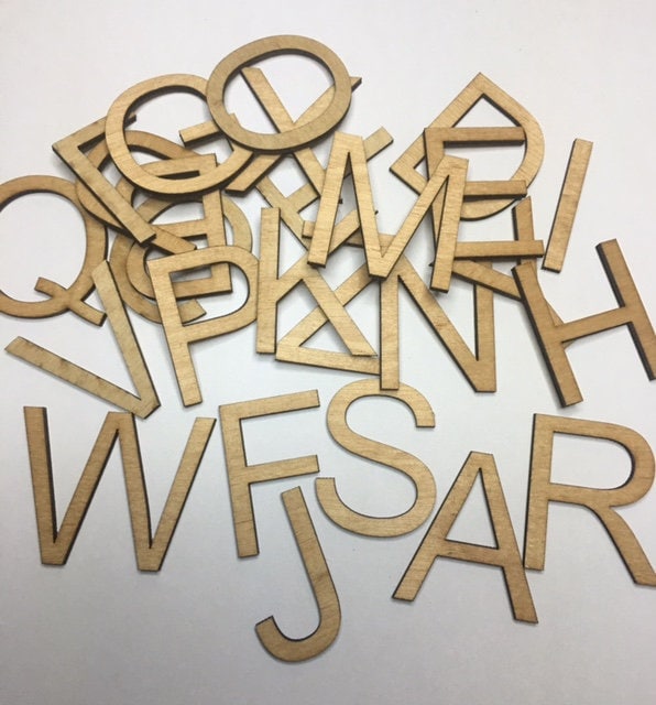Wood alphabet laser cut alphabet ABCs wooden letters Etsy 日本