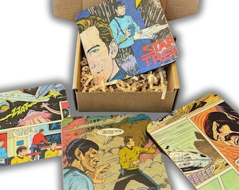 Star Trek TOS Coasters – Handmade Decoupage Vintage Comic Book Art