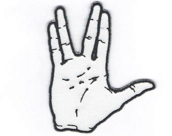 ST Vulcan Salute Embroidered Sticker Patch