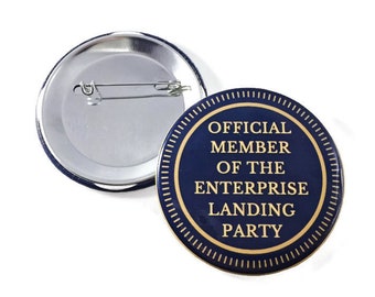 Trek Official Member of the Enterprise Landing Party Pin-Back Button