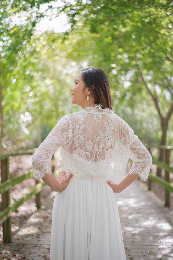 B03 Boleros de encaje de boda chaquetas de bolero boleros | Etsy México