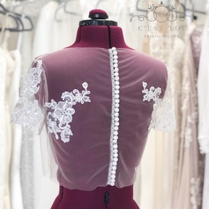 B30 Lace Wedding Dress Topper Wedding Dress Topperlace - Etsy
