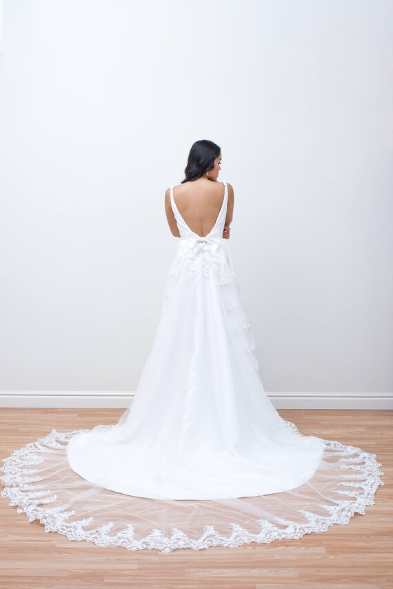T02 Cathedral Detachable Train Detachable Wedding Train Etsy
