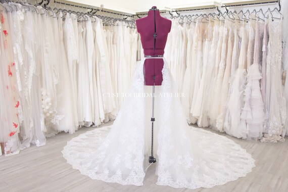 detachable wedding train