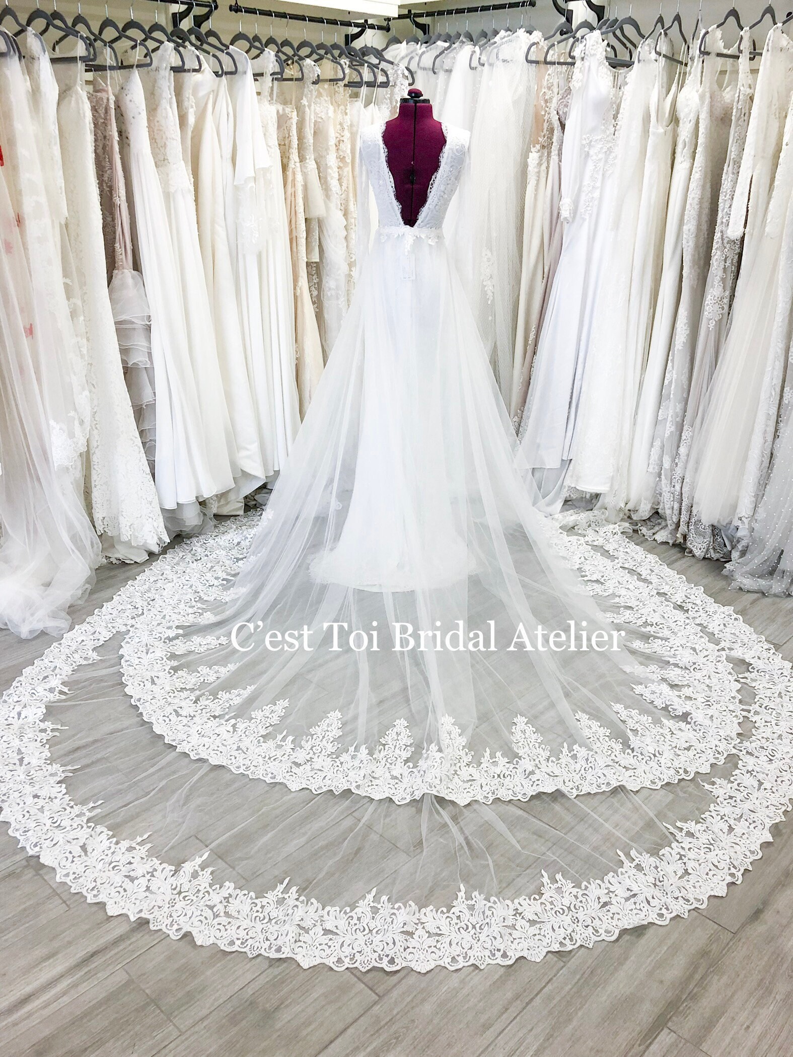 removable wedding train