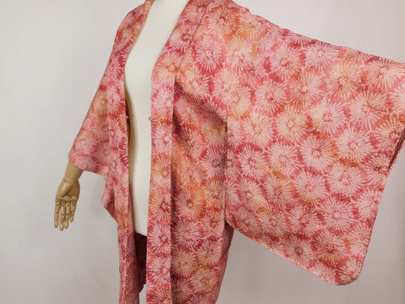 Vintage Japanese Kimono HAORI SHIBORI【Used】 Silk … - image 2