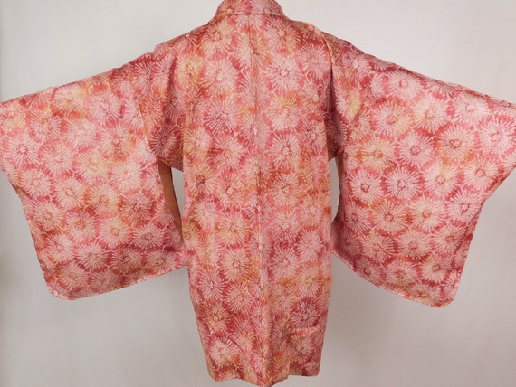 Vintage Japanese Kimono HAORI SHIBORI【Used】 Silk … - image 4