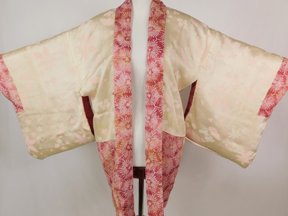 Vintage Japanese Kimono HAORI SHIBORI【Used】 Silk … - image 8