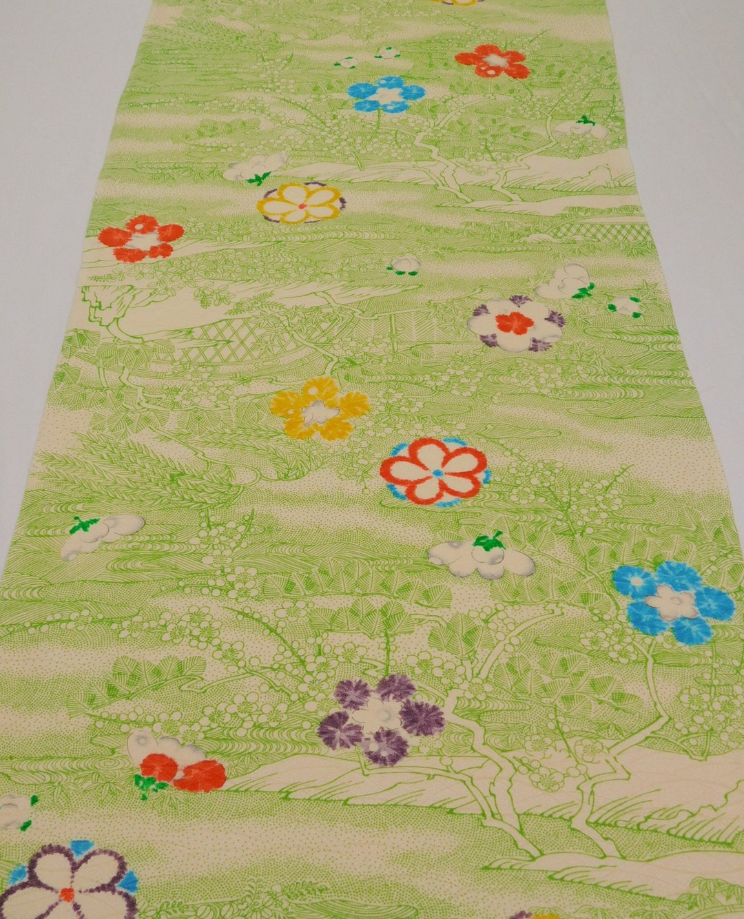 Vintage Japanese Kimono Fabric used Silk KATAZOME Various Etsy