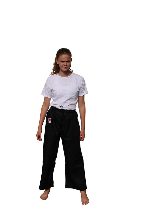 Black cotton Gi pants for martial arts practice Etsy