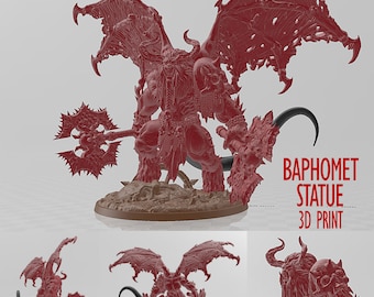 Baphomet AX Statue - Devil - STL