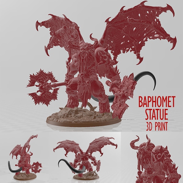 Baphomet AX Statue - Devil - STL