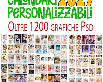 Calendari 2027 oltre 1200 grafiche - files psd