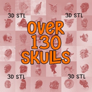 130 SKULLS big bundle - 3d stl printable