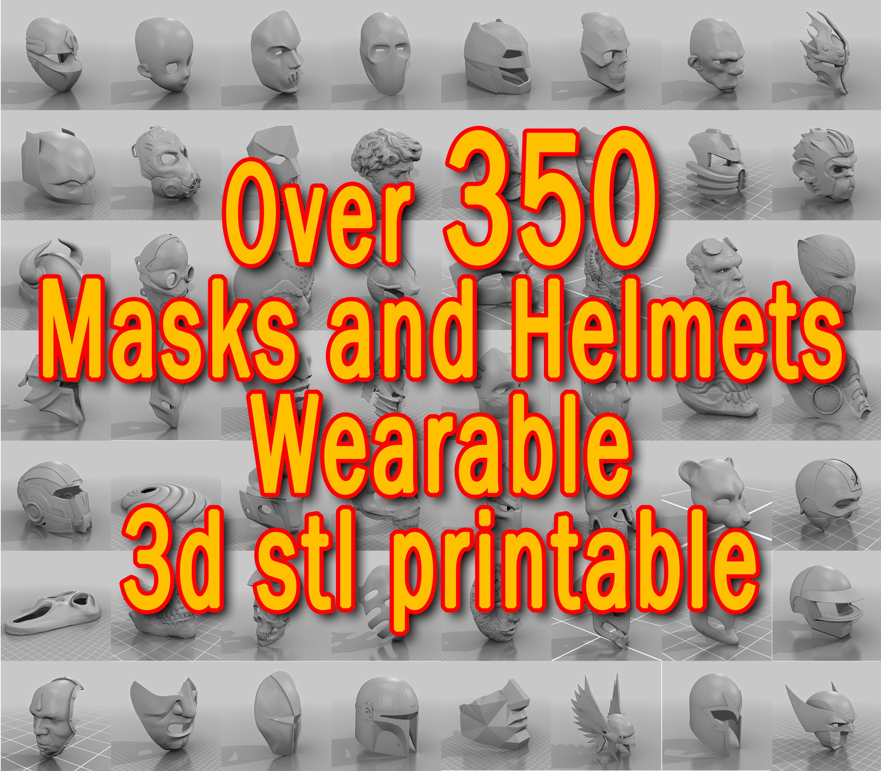 over 350 cosplay masks and helmets - 3d stl printable