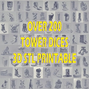 Über 200 Würfeltürme – 3D-Stl-druckbar