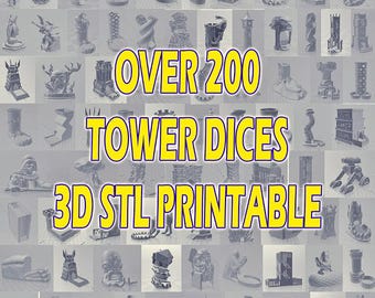 Over 200 Dice Towers - 3d stl printable