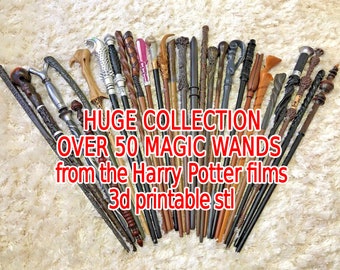 Over 50 magic wands Harry P - Pintable 3d